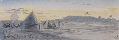 El Areesh, 6:30 PM, 31 March 1867 (33) by Edward Lear